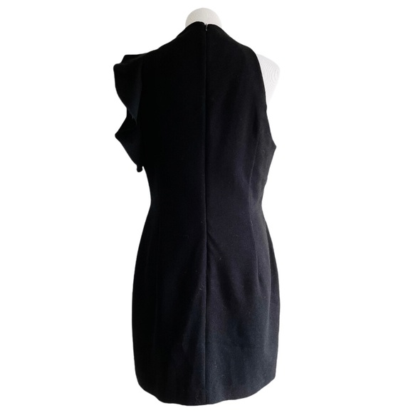 Black Halo Pabla Mini Dress Black Anthropologie Slim Ruffled Halter Dress 14 - Picture 8 of 16